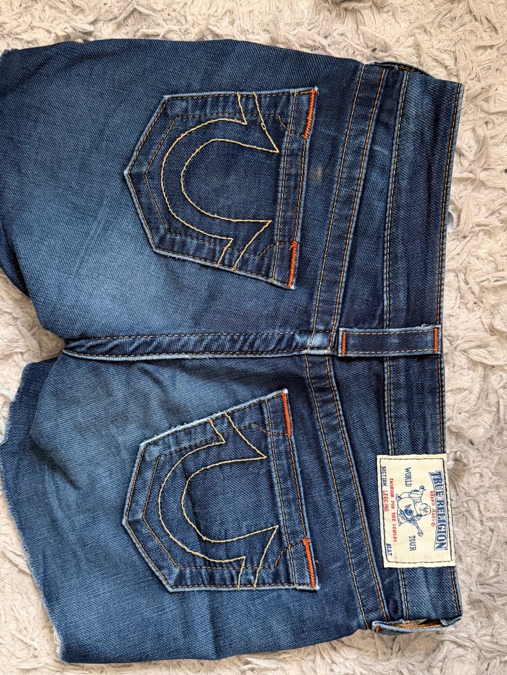 True Religion Blue Denim Jean Shorts